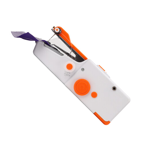 Orange Portable Handheld Sewing Machine for Travel & DIY Projects 2