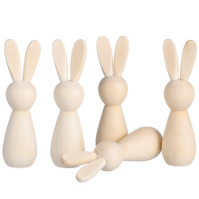 5Pcs Träkanin För Bord