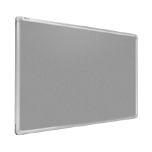 Felt Noticeboard with Aluminium Frame 60x40cm, Textile Push pin Bulletin Board Grey