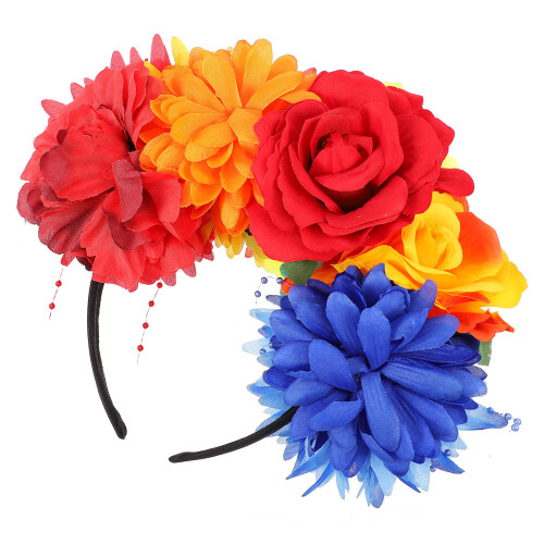 Floral Headband Yellow 1pack 9.1x7.7in 2