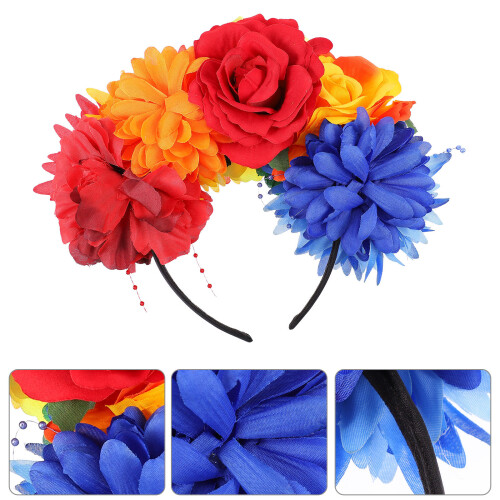 Floral Headband Yellow 1pack 9.1x7.7in 1