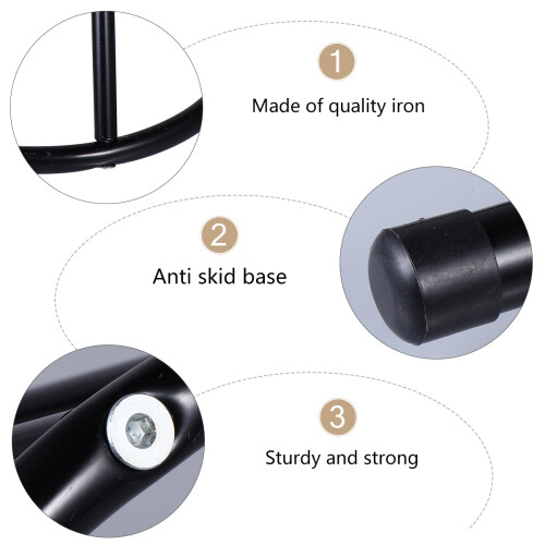 1Pièces Râtelier Portable Noir Pour Parking Stable 1