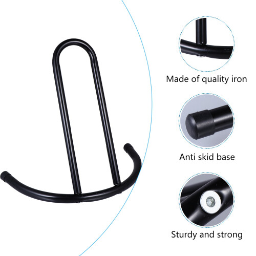 1Pièces Râtelier Portable Noir Pour Parking Stable 2