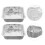 30Pcs Engångs Aluminiumbakplåtar Kvadratiska 4