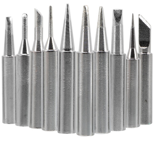 10pcs Iron Plated Welding Tip For Soldering .5c Shape Silver 1