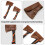 2St Läder Hatchet Hölster För 11