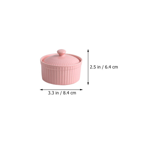 1 Set 5Pcs Keramiska Souffléskålar Med Lock 1