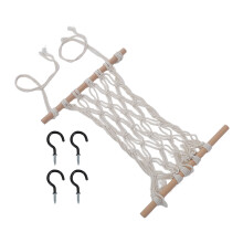 Hängende Obsthängematte mit Haken, handgewebtes