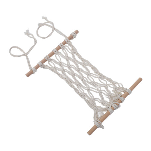 Hängende Obsthängematte mit Haken, handgewebtes 1