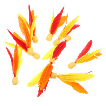 10Pcs Hög Elastisk -Hår Färgglada Cricketbollar Paddelbadminton