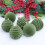 Luxurious Flocking Ornament Set 6pcs Christmas Tree-Fruit green 6