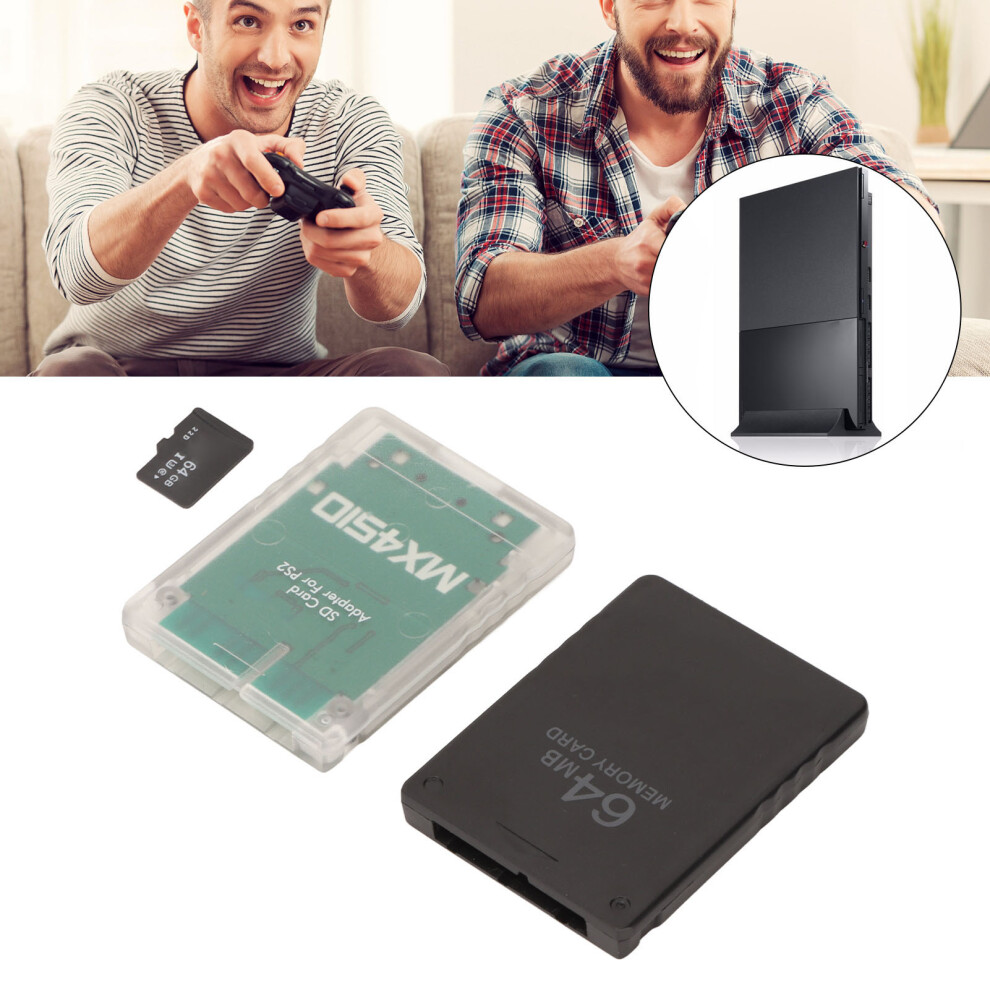 Replacement Memory Card Adapter 64Gb + Fmcb 64Mb For Ps2 Fat Console 4661356724314
