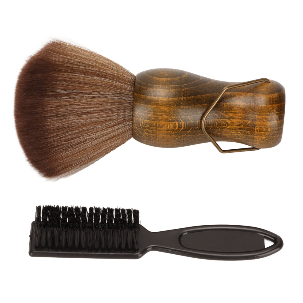 Barber Neck Duster Nylon Bristle Wooden Handle Fast Cleaning Salon Brush