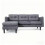 Alivio Modern L-Shaped Sectional Sofa with Movable Chaise (Grey) 5