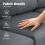 Alivio Modern L-Shaped Sectional Sofa with Movable Chaise (Grey) 6