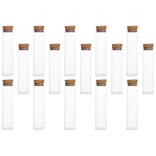 15St Transparent Teströrsflaska Med Kork Av