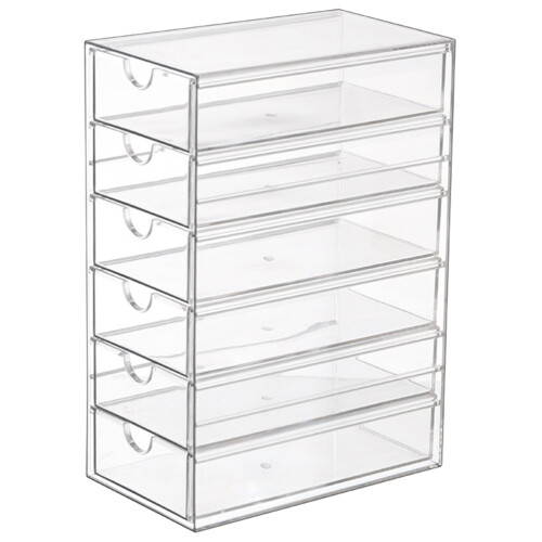 Organizer Desktop A Cassetti Trasparente Pet Per Ufficio E Casa 2