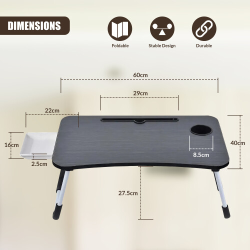 GEEZY Portable Lap Desk for Bed and Sofa Foldable Laptop Bed Table Stand 2