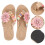 1 Par Vävda Hawaii- Blommönster Strandflip-Flops 5
