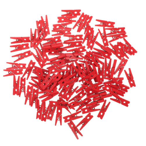 100 Pcs Mini Träklämmor För Kabelhantering