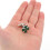 Två Gröna Blad Manchettknappar Shamrock Önskar Legering 7