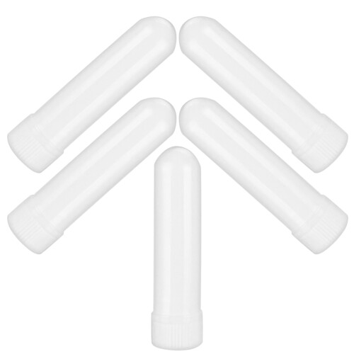 5St Vita Näsinhalatorrör För Aromaterapi, 1