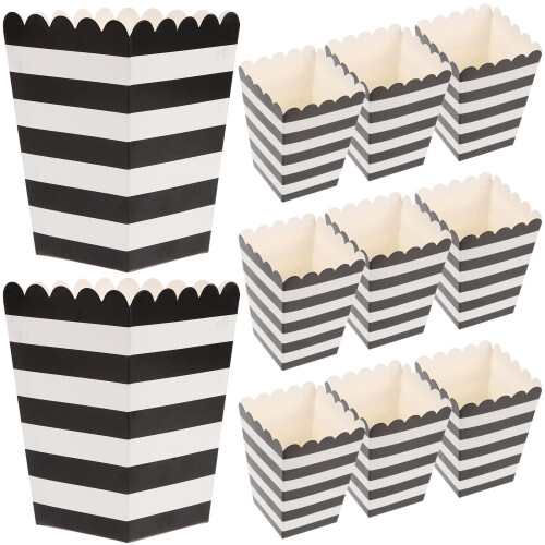 24Pcs Papperspopcorntuber Randiga Fetträtta