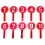 10Pcs Score Paddles Handtag Brädor För Numrering 3