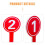 10Pcs Score Paddles Handtag Brädor För Numrering 6