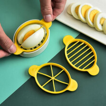 (Yellow, 1 Set) Creative Egg Slicer Cutter, 1 Set Multifunctional Egg Slicer, Kitchen Egg Dicing Tool, Kitchen Utensils & Gadgets