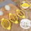 (Yellow, 1 Set) Creative Egg Slicer Cutter, 1 Set Multifunctional Egg Slicer, Kitchen Egg Dicing Tool, Kitchen Utensils & Gadgets 2