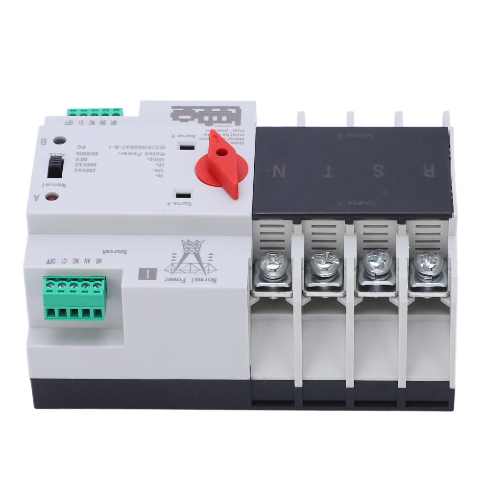 Ac230v 63A 4P Automatic Transfer Switch Dual Power Toggle Controller For Home 8491356727055