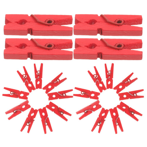 100 Pcs Mini Träklämmor För Bilder Kabel Konstverk 2