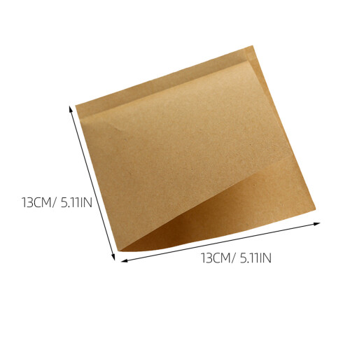 100Pcs Engångs Kraftpapper Triangelformat 13X13Cm Khaki 2
