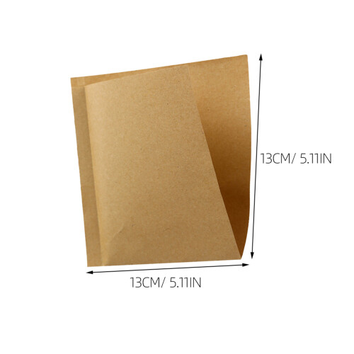 100Pcs Engångs Kraftpapper Triangelformat 13X13Cm Khaki 1