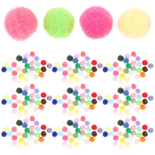 2000Pcs 8Mm Färgglada Plushbollar För Barn Elastiska Diy Tillbehör