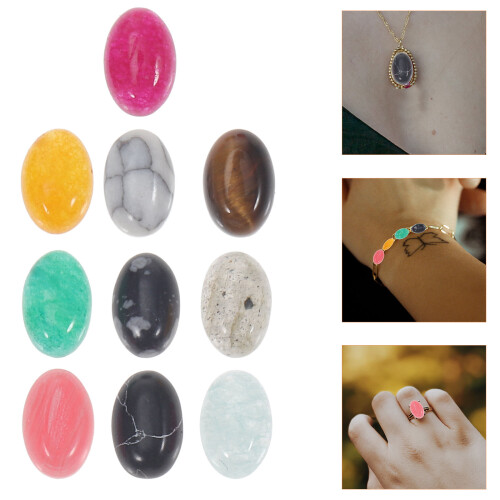 10Pcs Cabochoner Av Stenar Cabochoner Diy-Smycken Material 1