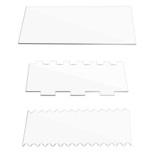 3Pcs Hushålls Bakverktyg Transparent Akryl Smörjkniv För Tårta
