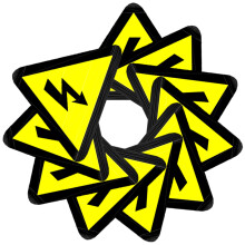 25 waarschuwingssticker voltage schokgevaar