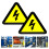 25 waarschuwingssticker voltage schokgevaar 10