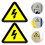 25 waarschuwingssticker voltage schokgevaar 3