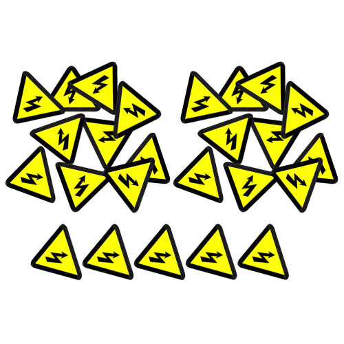 25 waarschuwingssticker voltage schokgevaar 1