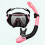 Simglasögon Dykglasögon Bälte Andningsrör Snorkling (Rosa) 7