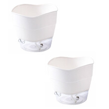 2St Zelfwaterende Plastic Wit Voor En Vissen