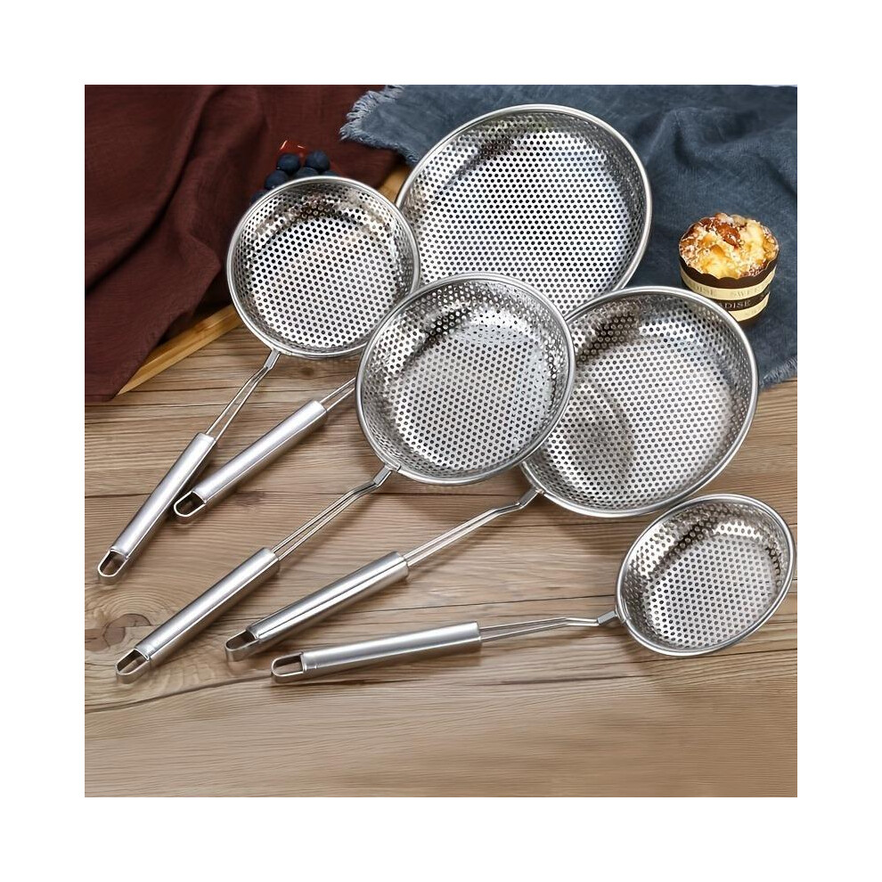 (Silver, 4.96*13.58inch) Stainless Steel Skimmer Spoon, 1 Count Durable Corrosion-resistant Colander, Essential Kitchen Gadget for Cooking & Serving-image-OPC-PMJCVR8-NEW