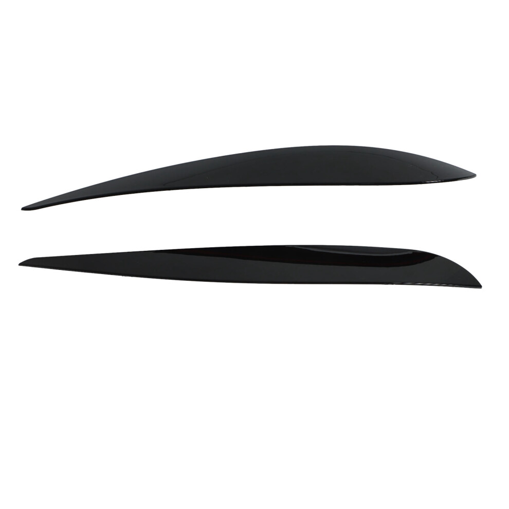 Glossy 2Pcs Headlight Eyebrow Trim For Mk4 9N3 2005-2009 Black 6921356729206