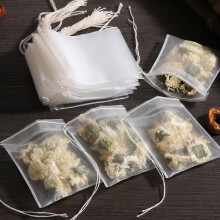(White, Large) Tea Filter Bag, 100pcs Disposable Empty Tea Bag with String, Filter Bag for Loose Tea, Home Office Use, Summer for Gift