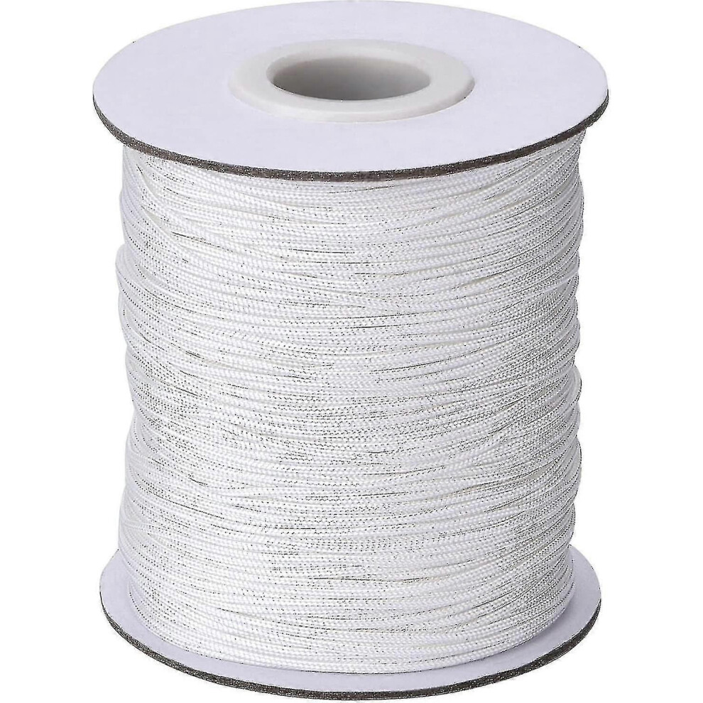 Kikidex (As Show, One Size) 1.0Mm Braided Lift Shade Cord Pull Cord For Blinds Aluminum Blind Shade, Horticulture Factory White