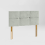 (Small Double Grey)4ft Plush Velvet Lined & Buttoned Headboard 1