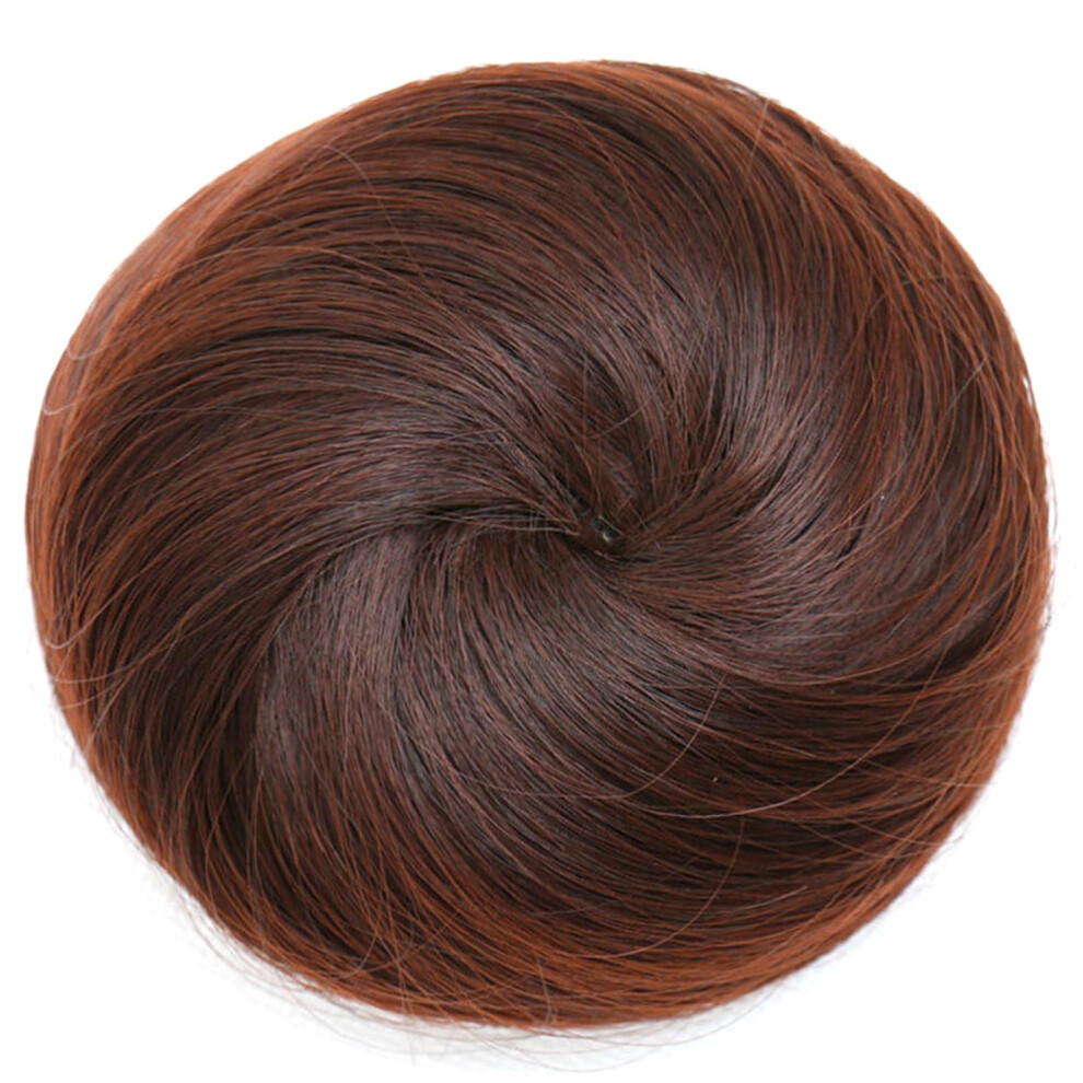 Easy Drawstring Hair Bun Chignon Maker Hairpiece For Quick Voluminous Updo Styles Dark Brown